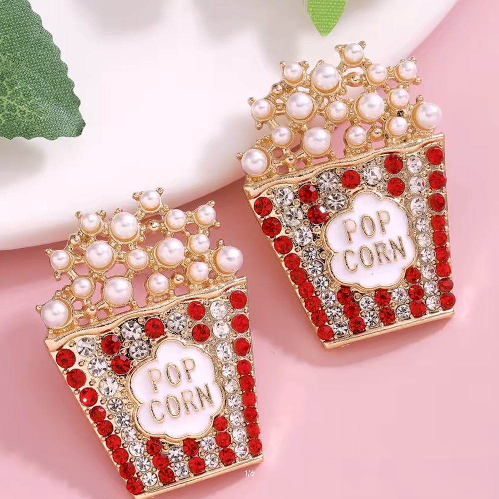 Movie Popcorn Earrings